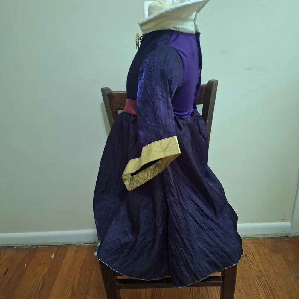 Disney Purple and Gold Halloween Maleficent Costume Dress childs size 4 - Picture 3 of 6